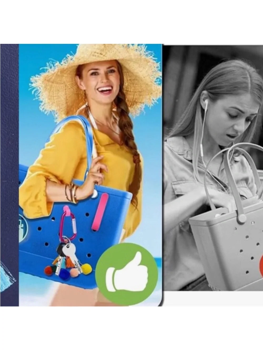 4 black Key Holders Bundle for Bogg Bag and tote bags